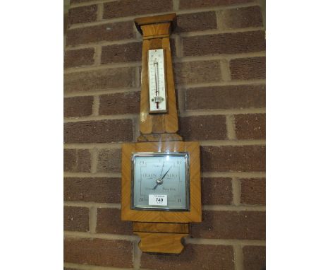 AN ART DECO BAROMETER BY SHORTLAND / SMITH, h 57 CM