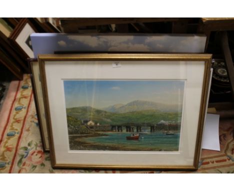 A QUANTITY OF ASSORTED PRINTS AND WATERCOLOURS TO INCLUDE A SIGNED LIMITED EDITION K W DAVIES PRINT ENTITLED SUMMER SPECIAL 4