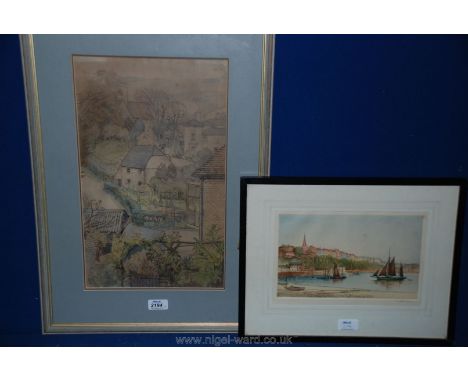 A Print of Tenby and a picture of Village