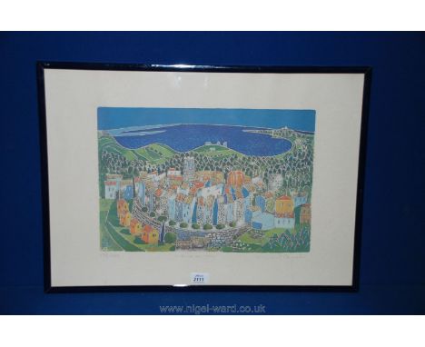 A signed limited Lithograph ''Venice au Noir'' ??, no. 179/200 by Vincene Gauet
