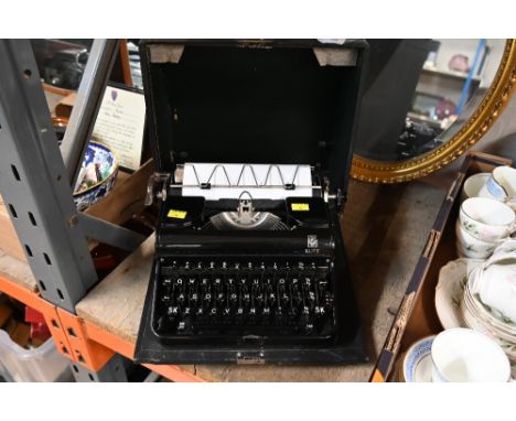 Vintage Elite cased typewriter