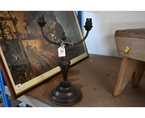 A vintage two branch light fitting 