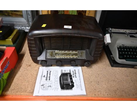 A vintage Bakelite radio 