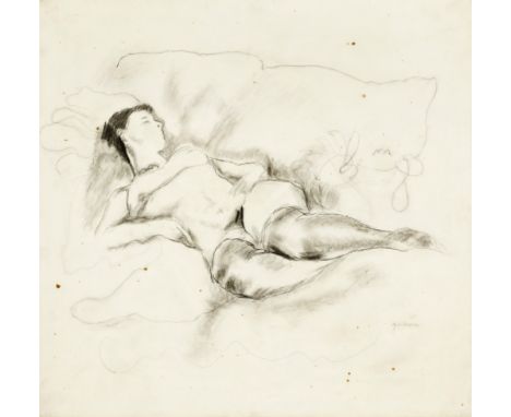 JULES PASCIN (1885-1930)Les bas noirs signed 'Pascin' (lower right)pencil on paper48.4 x 49.5cm (19 1/16 x 19 1/2in).Executed