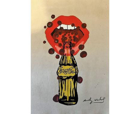 Andy WARHOL (1928-1987), Attribué àEtude publicitaireTechnique mixte sur papier, porte une signature en bas au milieu. Porte 