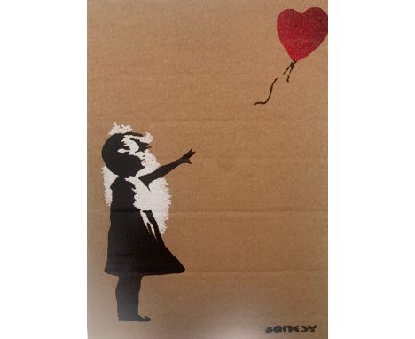 BANKSY DISMALAND – D’APRESBombe aérosol et pochoir sur carton, signé et numéroté à 50 exemplaires.Art gratuit de la peinture 