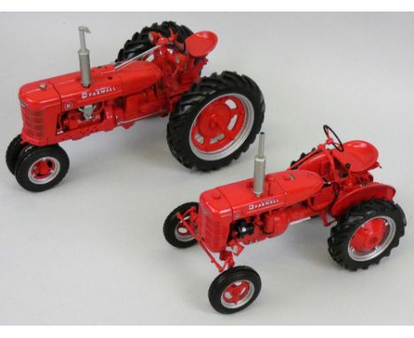 A 1:12 scale ERTL Farmall model 'A' farm tractor, 22cm in length, together with a No. 44102 model 'H' narrow front tractor, v