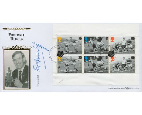 Pat Jennings signed Football Heroes FDC. 14/5/96 Tottenham postmark. Good Condition. All autographs are genuine hand signed a