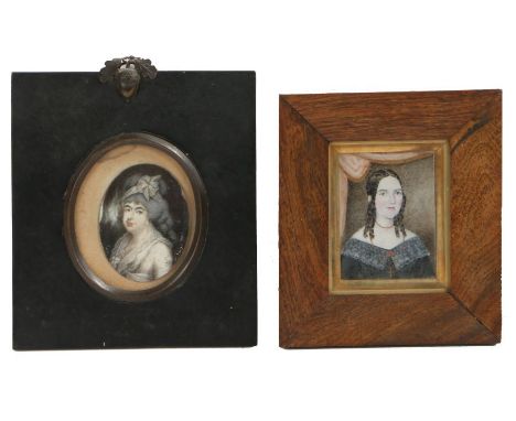 English School (19th Century)Portrait of a Gentwatercolour9.5 x 7cmTogether with three further portrait miniatures (4)