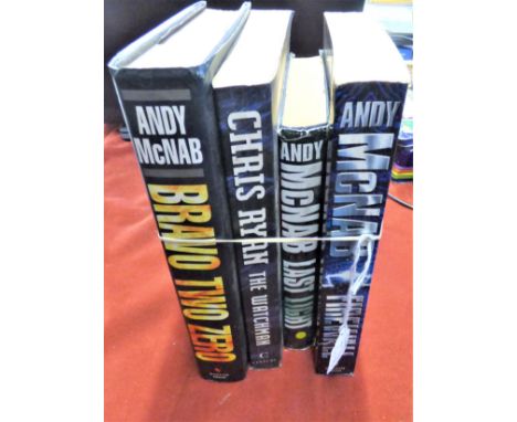 Military Books (4) by Andy McNab &amp; Chris Ryan including: Bravo Two Zero, Firewall, Last Light and The Watchman. 