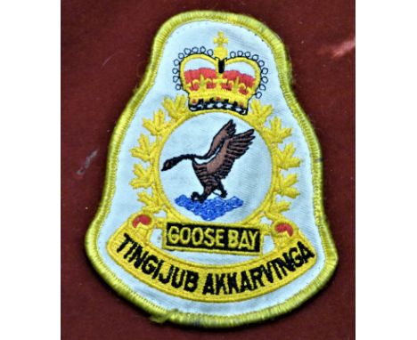 Canadian Forces Station Goose Bay EIIR Cloth Patch, in worn condition