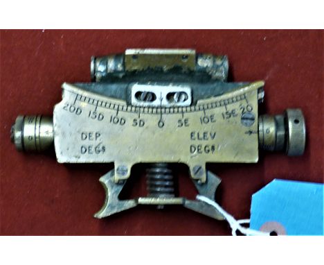 British-New Zealand Mk. IV Clinometer Artillery Sight made by Palmer and would be fitted to Quick-Firing 25 pounder Gun. Made