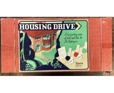 Housing Drive - Boxed game by Pepys series, a vintage board game A fascinating game of skill for 2 to 8 players.