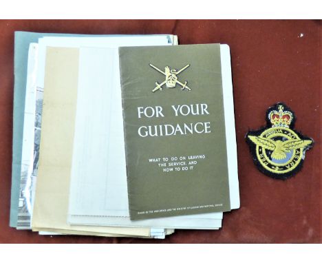 British WWII Paperwork relating to an RAF Flight-Sergeant and later Squadron Leader, John Christopher Marshall, he was decora