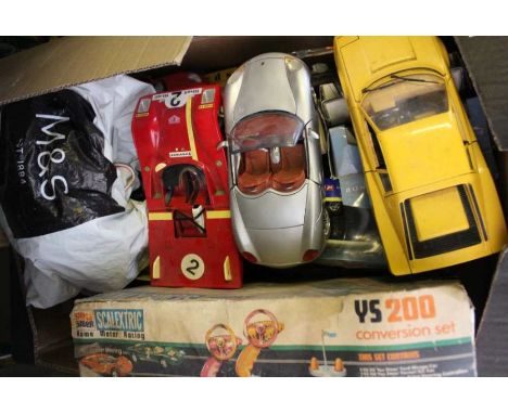 Scalextric 'You Steer' set, together with model cars, some boxed some loose, various