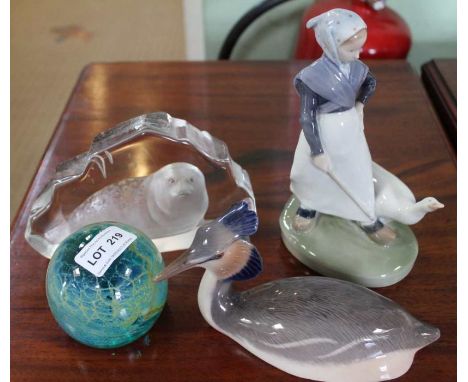 Mixed china and glass to include Royal Copenhagen