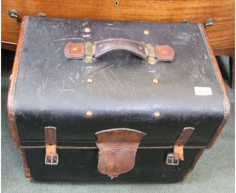 Vintage leather bound trunk