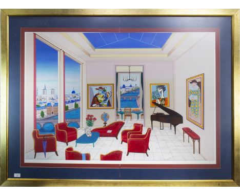FRANCOIS LEDAN FANCH, MODERN WORLD Lithograph Signed and numbered 244/350 78cm x 116cm Framed