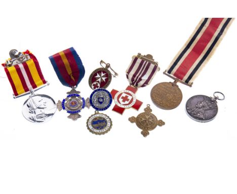 NATIONAL FIRE BRIGADES ASSOCIATION TEN YEARS MEDAL WITH OTHERS, inscribed '15573 Charles W. Horton; along with 1911 Coronatio