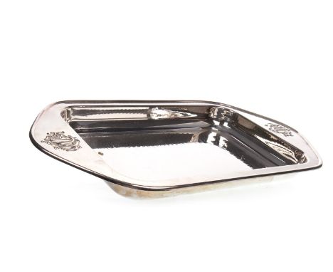 SILVER PLATED RECTANGULAR TRAY BY CHRISTIAN DIOR, 51cm long