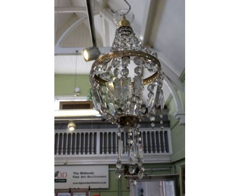 A glass chandelier
