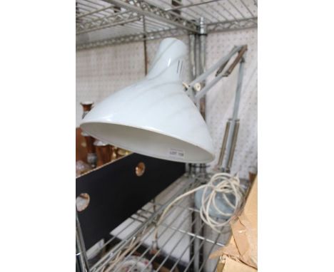 An Anglepoise grey lamp