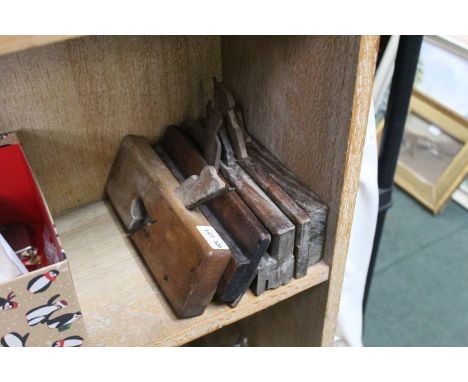 Five various vintage wooden planes