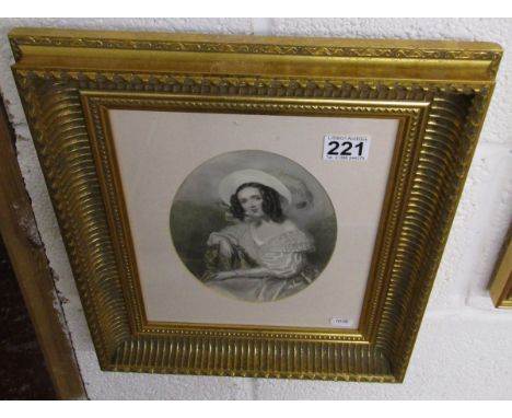 Oval portrait litho in gilt frame