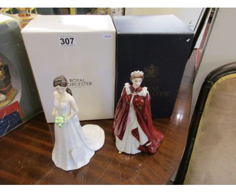 2 Royal Worcester figurines with boxes