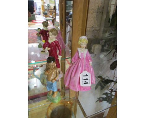 2 Royal Worcester china figures & 1 other