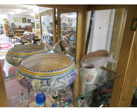3 pieces of Poole pottery