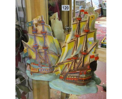 2 ceramic Galleons
