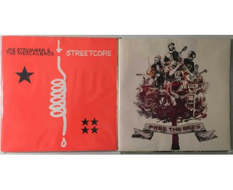 THE BEES/JOE STRUMMER - 2000s LP RARITIES. Completely mega bundle of 2 x quickly deleted LPs from 2003/2004. Titles are The B