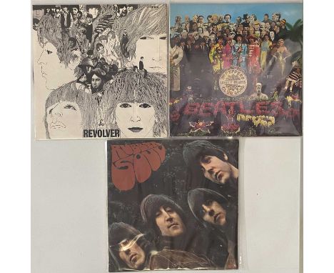 THE BEATLES - 60s UK STUDIO LPs. More clean examples with 3 x early/original UK LPs from the fab four. All issued on black/ye