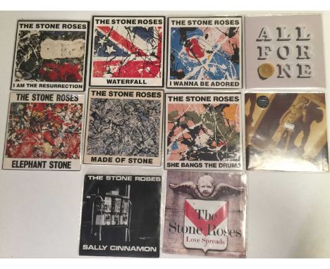 THE STONE ROSES - 7" COLLECTION. Adorable collection of 12 x original UK 7" from The Roses... Titles are I Am The Resurrectio