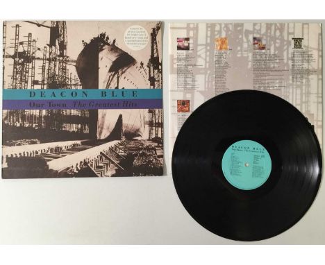 DEACON BLUE - OUR TOWN THE GREATEST HITS LP (1994 - COLUMBIA 476642 1). The excellent quickly deleted 1994 double LP comp fro