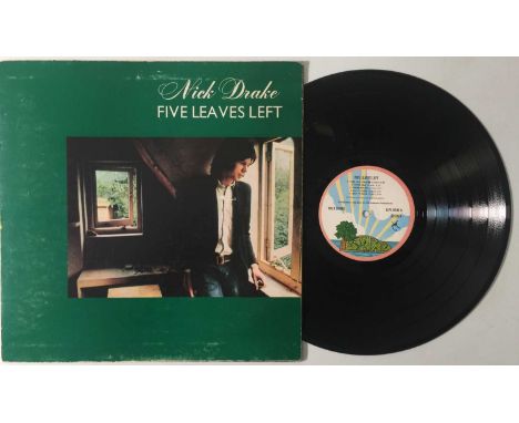 NICK DRAKE - FIVE LEAVES LEFT LP (1972 UK PRESSING WITH ORIGINAL SLEEVE - ILPS 9105). Collectable early 1972 reissue copy of 
