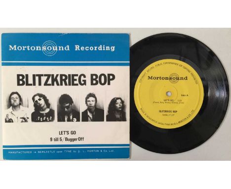 BLITZKRIEG BOP - LET'S GO 7" (MORTONSOUND RECORDING - MTN 3172/3). Great slices of DIY Punk from Teeside with the debut 1977 