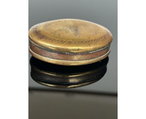Victorian brass snuff box 