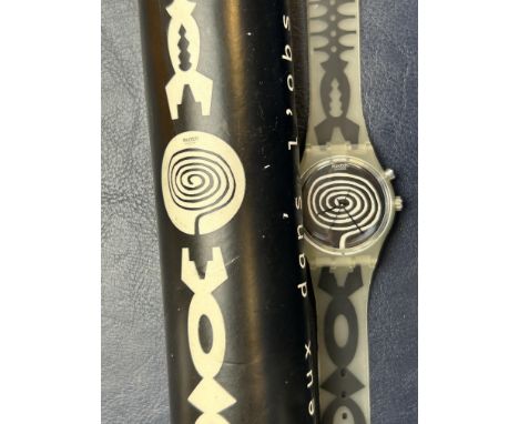 Swatch Lumineux dan's l' obscurite watch 