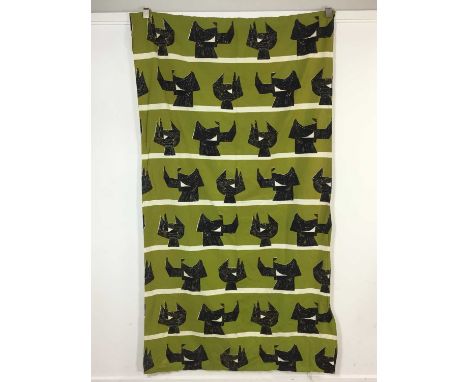 JOHN DRUMMOND FOR SANDERSON LTD., ROLL OF FABRIC, ALONG WITH FURTHER FABRIC SAMPLES the Drummond fabric first designed 1956, 
