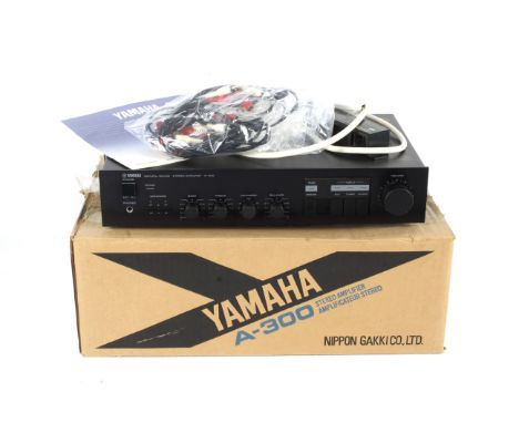 A Yamaha A-300 Stereo hi fi seperate amplifier. NS Series s/n 101958 in original box and owner's manual L43cm x D27cm x H9cm