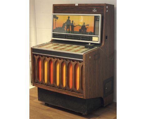 A 1970s NSM Prestige 120 Jukebox. Coin operated vinyl jukebox, model B/1, s/n 85510, L80cm x D66 x H126cm Condition Report: L