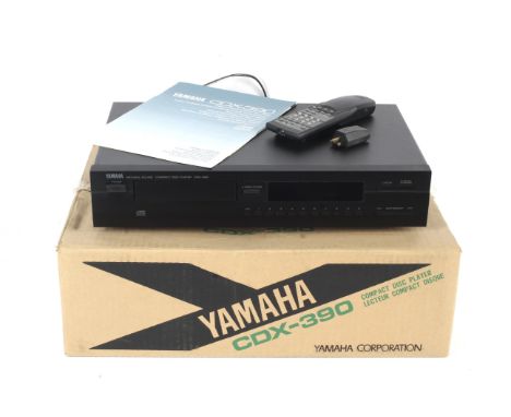 A Yamaha hi-fi sperate Compact Disc Player CDX-390. S/n S028866TV, with remote control, owner's manual and original box