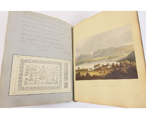Miss Fagan's touring scrapbook and sketch album, circa 1830s, including sketches, prints and verse and including the Mediterr