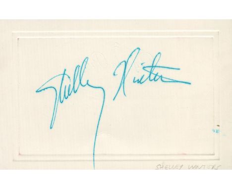 Shelley Winters large signature to the verso of a c1950's Cafe de Paris cabaret mailing list postcard.  All autographs come w