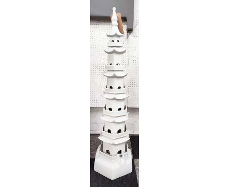 PAOLO MOSCHINO PAGODA TOWER, glazed ceramic, 109cm H. 