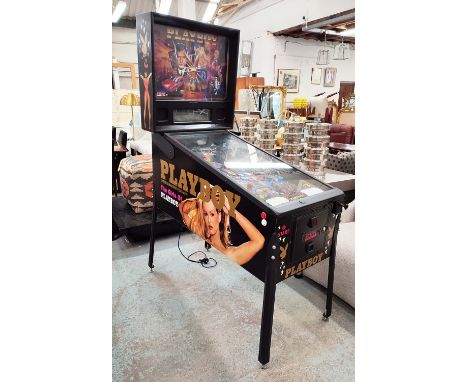 STERN PLAYBOY PINBALL MACHINE, 2002, 140cm x 70.5cm 193cm approx. 