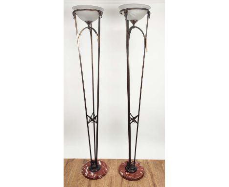 CHRISTOPHER HYDE WIMBLEDON FLOOR LAMP, and another unsigned, 179.5cm H at tallest approx. (2) 