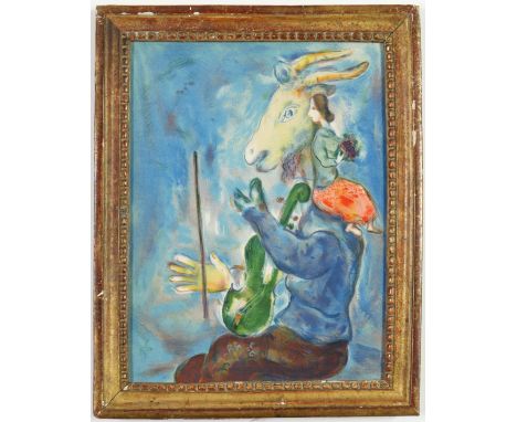 MARC CHAGALL, Spring, original lithograph in colours, 1938, printed by Mourlot, vintage French frame, 35 x 26cm. (Subject to 
